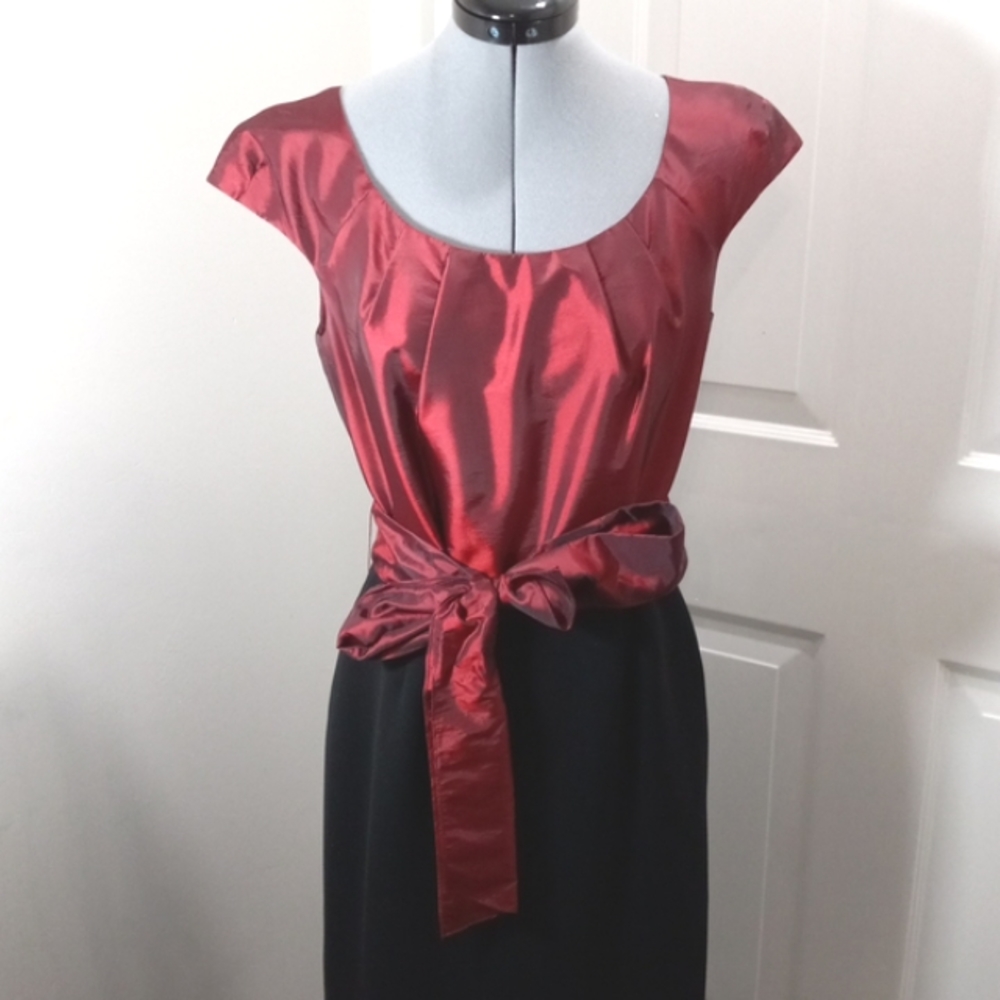 Alex Marie Womans Sz 6 Burgandy/Black Cocktail Dress